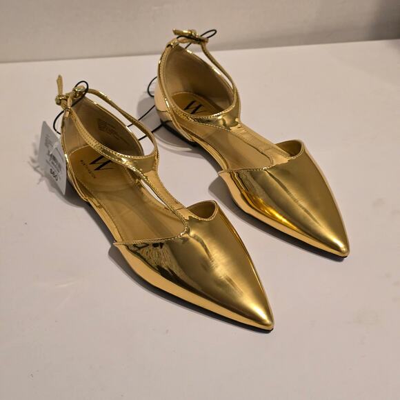 Worthington Kendie Gold Pointed Toe Flats Size 7 NWT - Picture 2 of 6